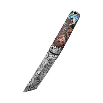 China Leather sheath hunted series 1 3D cool fixed model 3cr13 aluminum handle blade hunting knife with leather sheath for sale