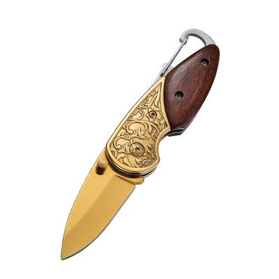 China With Wholesale Hot Sale 3cr13 Wood Handle Steel Wood Camping Key Chain Pocket Knife With Key Chain for sale