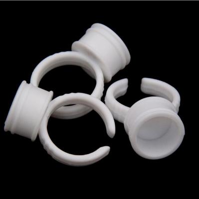 China 200pcs Tattoo Accessories Plastic Tattoo Ink Ring For Eyebrow Permanent Makeup Sizes All White Tattoo Pigments Ink Holder Rings Container / Cup for sale