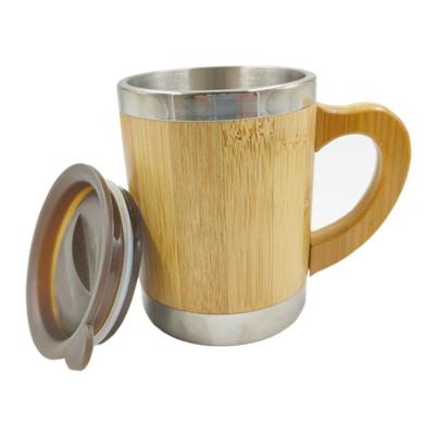 China Sustainable Delicate Appearance Reasonable Price 360Ml Stainless Steel Natural Bamboo Tea Thermos for sale