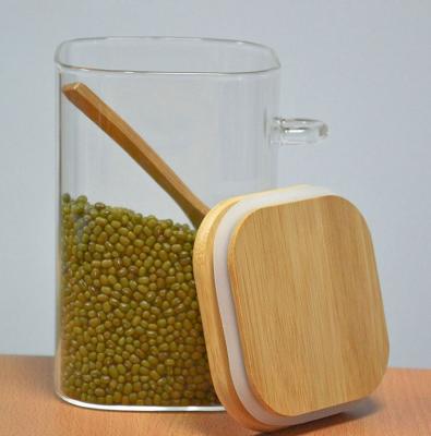 China High technology bamboo top glass jar viable good prices for sale