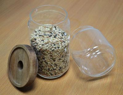 China Sustainable Modern New Design Low Price Glass Jar Food Storage for sale