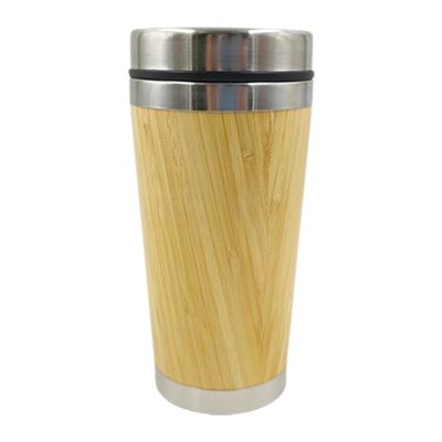 China 450ml Eco Sustainable Stainless Steel Bamboo Tumbler Cup For Tea Coffee for sale