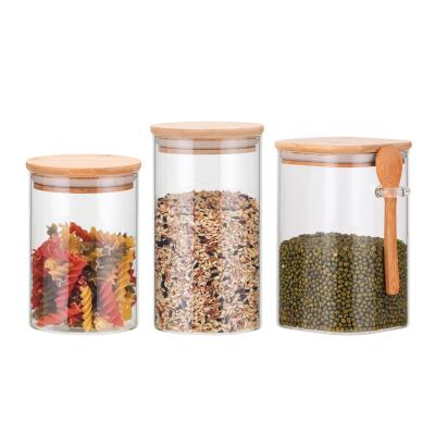 China Factory Price Welcome Best Kitchen Freshness Preservation Fashion Storage Glass Jars for sale