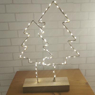 China Xmas Tree Christmas Tree Decoration Light with Metal Copper Wire Lights for sale