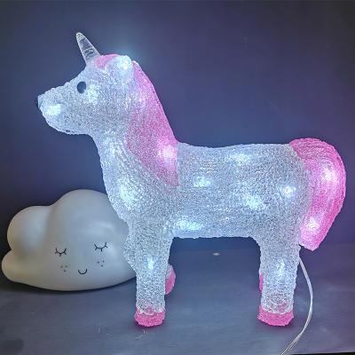 China Unicorn Decoration LED Light 3D Acrylic Easter LED Light for sale