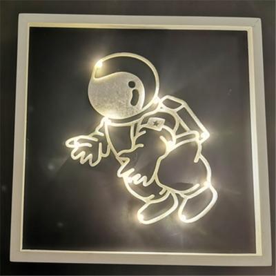 China Decoration Nonwoven Textiles With Astronaut Frame Light Decoration Led Lights for sale