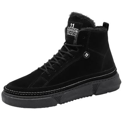 China Fashion Ziitop Trend Fashion High Top Lace Up Mens Shoes Casual Fleece Boots Winter Sneakers For Men for sale