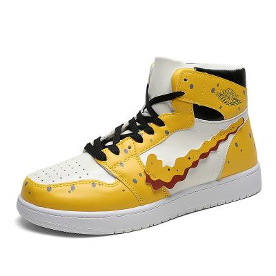 China Hot Sale Fashion Trend Spongebob Anime Shoes High Top Men Casual Sneakers Men Skateboard Shoes for sale