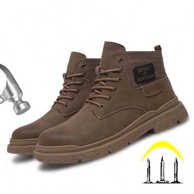 China Steel Toe Working Safety Shoes Safety Rejects Men Boots Work Men Leg Anti Nail Work Boot Protective Steel Shoes for sale