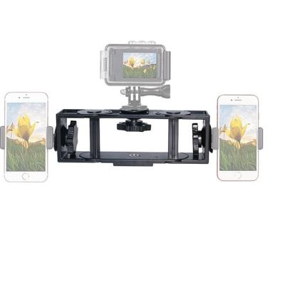 China ABS Factory Direct Selling Mobile Phone Holder With Live Stream For iPhone Mobile Phone Dual Clip Holder Bracket for sale