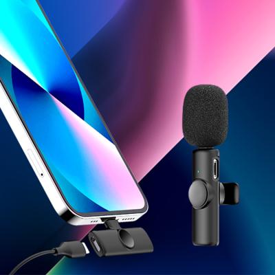 China 2021 New Lavalier Wireless Lavalier Microphone Mini Mic For Iphone Live Broadcast Video Recording Portable Audio Game Microfonoe for sale