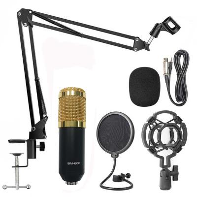 China BM800 microphone BM800 studio condenser microphone package V8 handheld sound card set for webcast live recording studio singing bm-800 broadcasting for sale