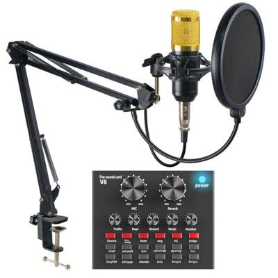 China Factory Bulk Omnidirectional Supply of V8 Sound Card Condenser Microphones for Computer Dedicated Recording Studios for sale