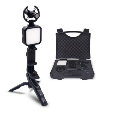 China Professional Mini Hot Sale LED Light Microphone Kit for Broadcast Communication Video Recording for sale