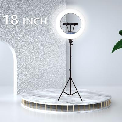 China Live Broadcast Fashion Short Ring Light Led Circle Ring Light With Stand 18 Inch Hot Selling Video PORTABLE for sale