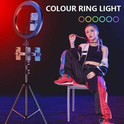 China PORTABLE Hot Selling Short Video Live Broadcast RGB Led Portable Selfie Ring Light Color Adjustable 26 12 Inches for sale