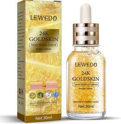 China 24K Pure Gold Serum Gold Anti-Puffiness Private Label Serum Facial Serum Korean Organic Skin Active Anti Aging for sale