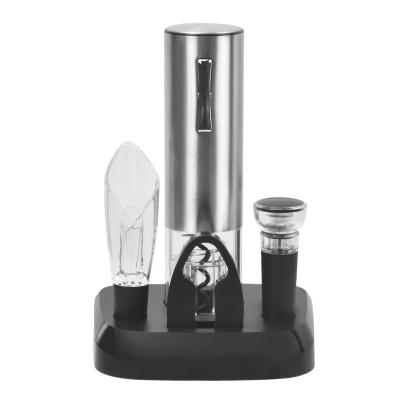 China Viable Rechargeable Electric Cordless Stainless Steel Corkscrew Gift Set Automatic Wine Bottle Opener With LED Light for sale