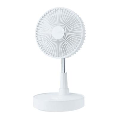 China USB Charging Small Portable Rechargeable Telescopic And Foldable Desktop Standing Fan DC Fan With Rotating Base for sale