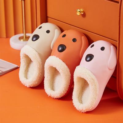 China Winter Slipper Baby's Boy's Women Waterproof Slippers Premium Soft Cartoon Plush Winter Warm Bedroom Shoes for sale