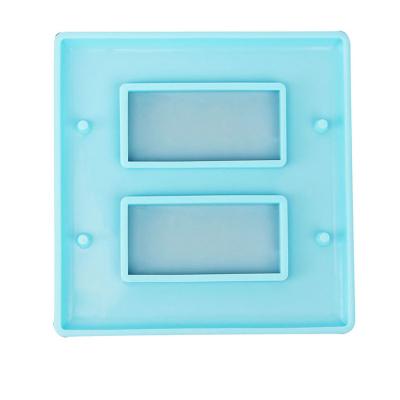 China Viable Lamp Switch Cover Resin Molds Electrical Outlet Mold DIY Silicone Epoxy Resin Switch Seat Panel Creative Crystal Silicone Mold for sale