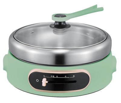 China XP-B21 Hotel Gift Apple Green Multi Cooker Hot Pot Grill And Steamer for sale