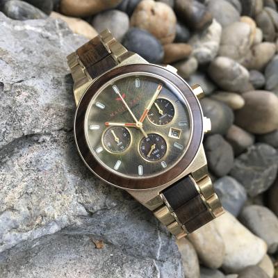 China Chronograph 2019 - 2020 Fashion 316L Stainless Steel Water Proof Chronograph Quality Wooden Watch for sale