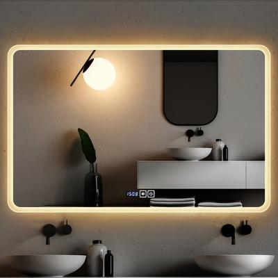 China Modern Hot Sale Large Rectangular Infinity High Light Energy Saving Bathroom Full LED Wall Mirror With Lights for sale