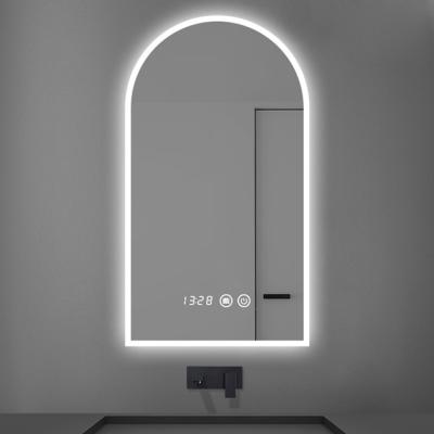 China CE Modern Irregular Shape Round Rectangular Arch Round Smart ETL Bathroom LED Decorative Mirror for sale