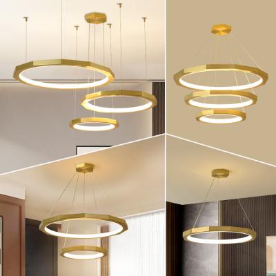 China Modern Adjustable Height Indoor Ceiling Dining Chrome Gold Decoration Luxury Led Modern Chandelier for sale