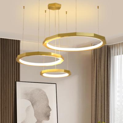 China Modern Home Hotel Modern Art Design Luxury Gold Large Led Chandelier Pendant Light for sale