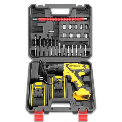 China Auto Repair Tools Srunv 27 Pcs Screw Power Tools Assembly Set Cordless Electric Drill Tools Battery Cordless Plastic Box Double Set for sale