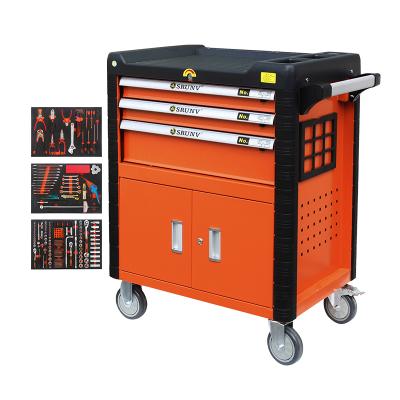 China Professional Car Repair 181pcs Tool Cabinet Workshop Garage Tool Box Heavy Duty Durable Trolley Cabinet for sale