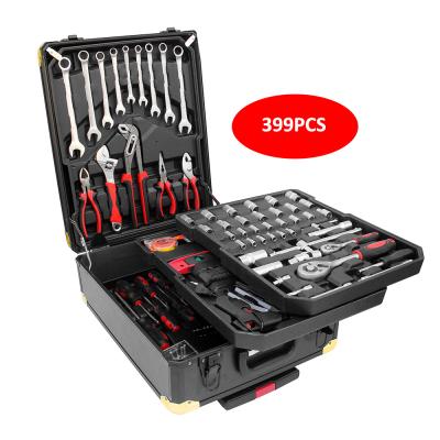 China Beautiful and Portable Car Repair Srunv GOODKING 399 1/2'1/4' Pcs Suitcase Tool Kit with Professional Hardware Tools for sale