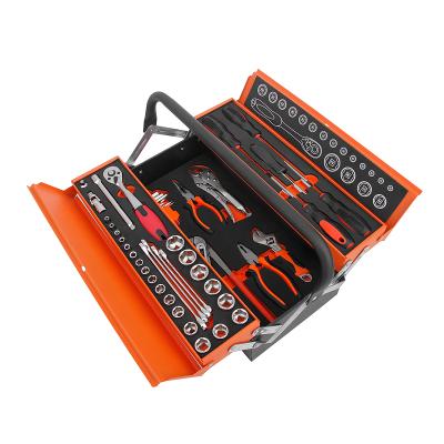 China Professional 48 PCS& 85PCS 1/4 1/2Inch Herramientas Car Repair Auto Repair Tool Kit With Storage Iron Box for sale