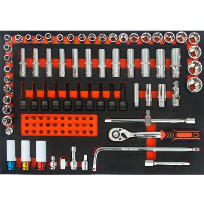 China Dr. De Srunv 98pc 1/2 Car Repair Socket Wrench Tool Kit With Handing Tool Cabinet Tray for sale