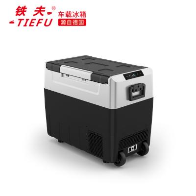 China New 55L Compressor Mini Car Freezer Portable Refrigerator Luxury Car Refrigerator For Travel Camping for sale