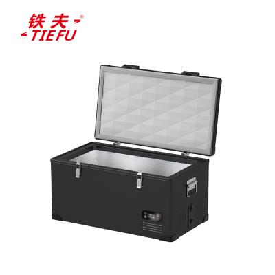 China ABS DC 12/24v 101L Freezer Portable Auto Fridge Mini Car Fridge For Camping for sale