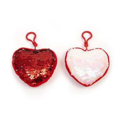 China Cute Heart Shaped Creative Sequin Pillow Decorative Pillow Doll Stuffed Cushion for sale