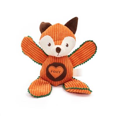 China Cute Plush Corduroy Doll Durable Dog Toys Hard Durable Squeaky Dog Toys Set for sale