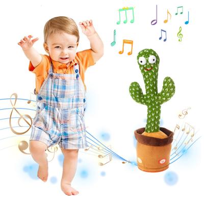 China Cute Doll Moq Singing Plush Dancing Cactus Toy With Light Cactus Baby Toy Talking Cactus Stockings for sale