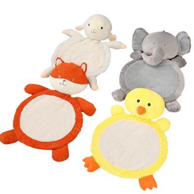 China Cute Custom Stuffed Animal Baby Doll Play Mat Elephant Fox Chick Play Mat Soft Plush Play Mat for sale