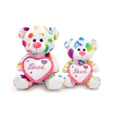 China Promotional Soft Toys Teddy Bear With Heart Gifts Valentine Teddy Bear Plush Toy Cute Stuffed Animal Doll for sale