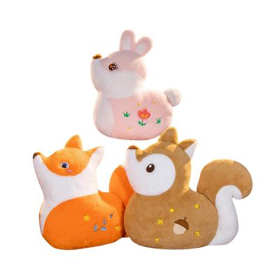 China Cute Doll Squirrel Plush Animal Pillows Stuffed Animal Toys Squirrel Shaped Pillow for sale