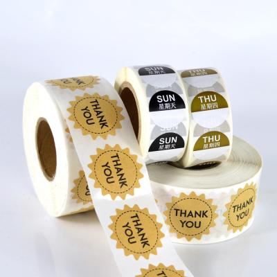 China Waterproof Custom Promotional Thank U Sticker Roll for sale