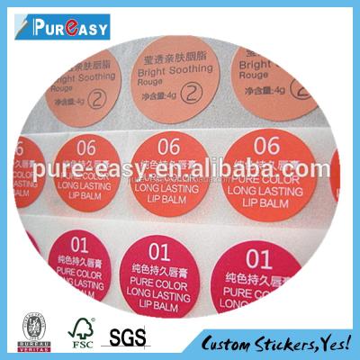 China Waterproof Custom Lipstick Perfume Bottle Adhesive Label Eco - Friendly Sticker for sale