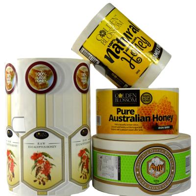 China Food Safety Waterproof Customized Packaging Stickers, Kitchen Use Food Sauce Honey Jam Private Labels For Jars And Bottle for sale