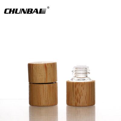 China China Factory Hot Sale Small Storage Cosmetic Cream Lotion Glass Bamboo Jar With Bamboo Lid Sublimation for sale