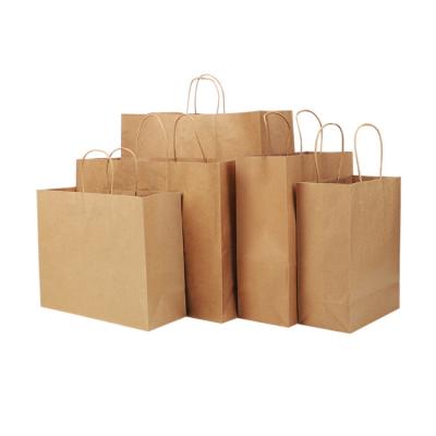 China Recycled Materials Custom Your LOGO Recycled Materials Packaging Bags Biodegradable Brown Kraft Paper Bag China Factory for sale